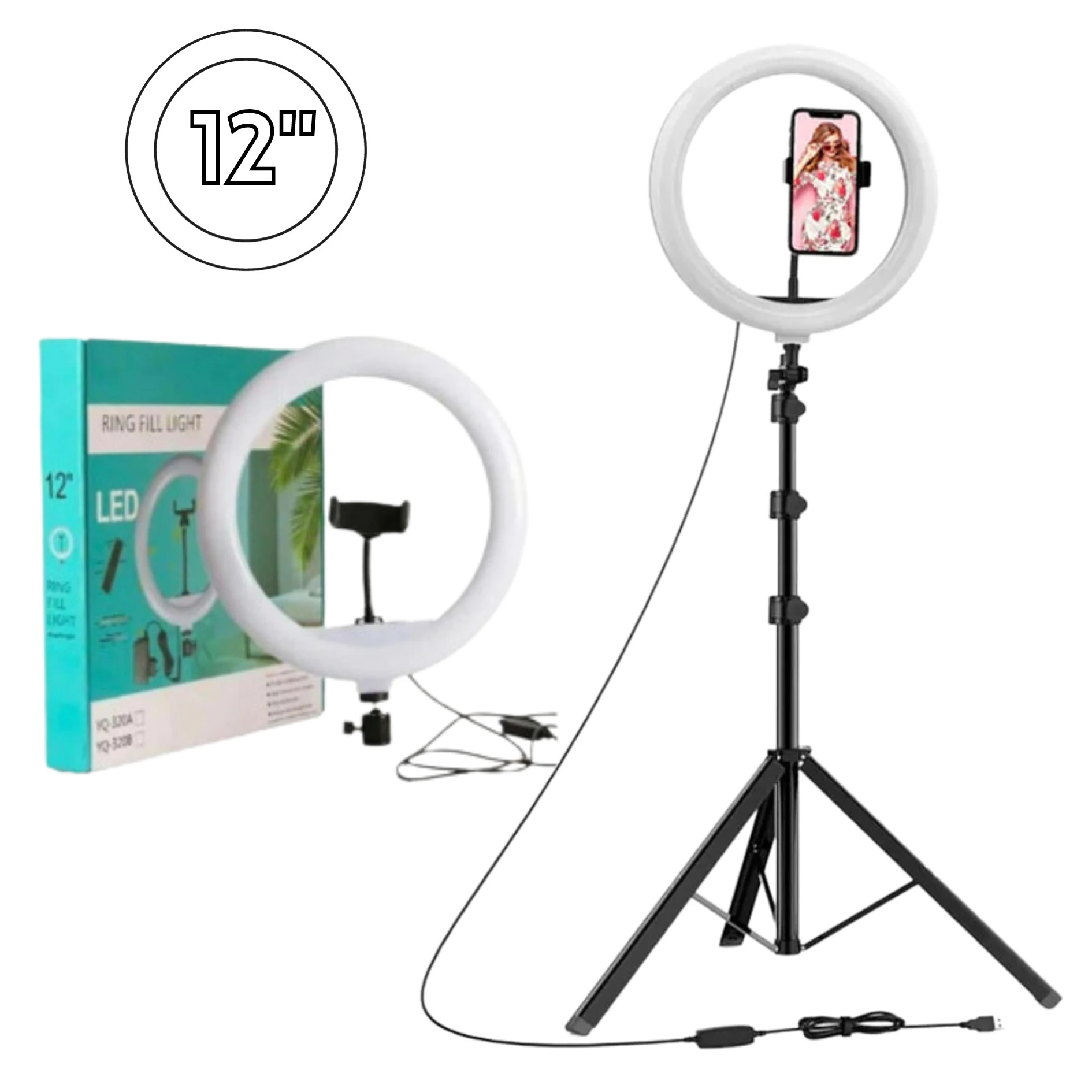 12" Ring light with tripod stand